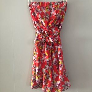 Strapless mini dress